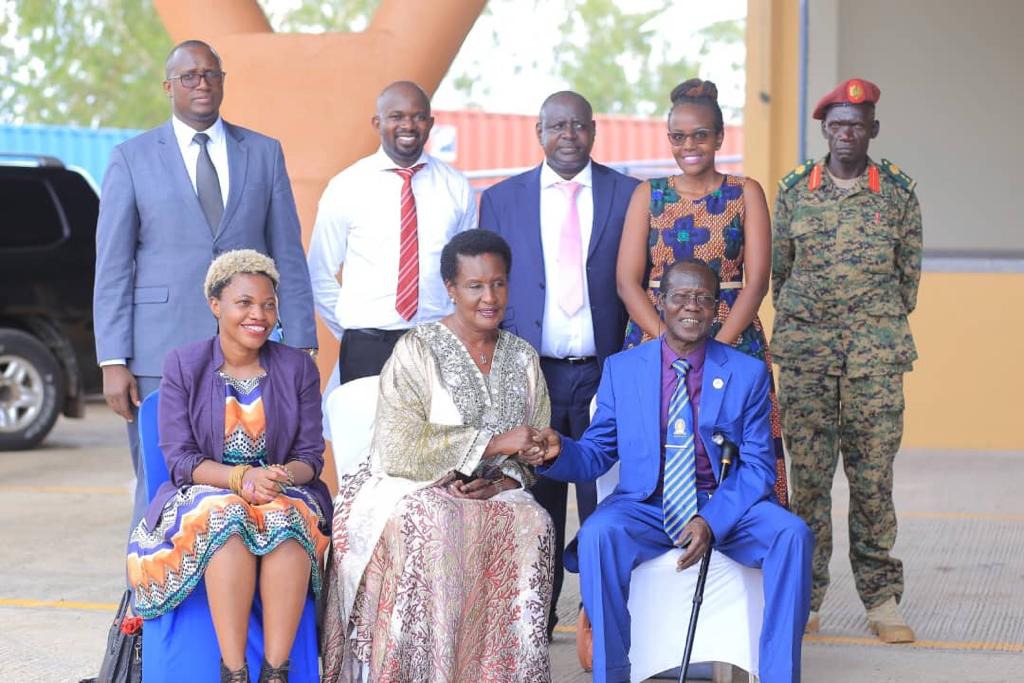 H.E the Vice President of South Sudan James Wani Igga and Hon. Minister of Trade, Industry, and Cooperatives Amelia Kyambadde officially opened the Nimule Border in the Republic of South Sudan