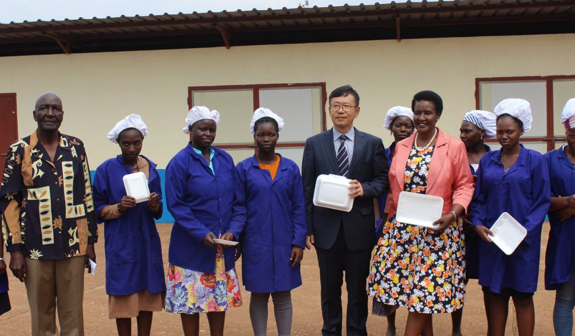 Hon Amelia Kyambadde, Minister of Trade, Industry, and Cooperatives commissioned the Hwan Sung factory