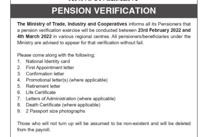 Pension Verification 2022