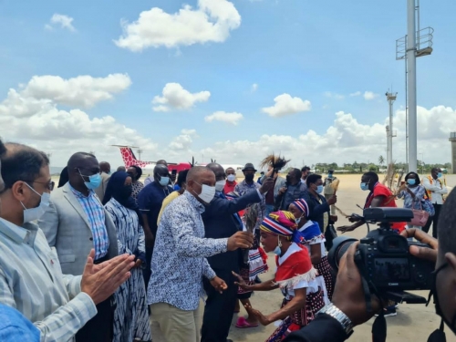 The-Ugandan-delegation-led-by-Hon.-Francis-Mwebesa-upon-arrival-at-Moi-International-Airport-in-Kenya-on-Tuesday-7th-Sept-2021.