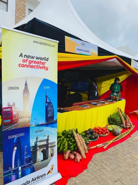 Uganda-Airlines-stall-at-the-Kenya-Uganda-Agribusiness-Symposium.